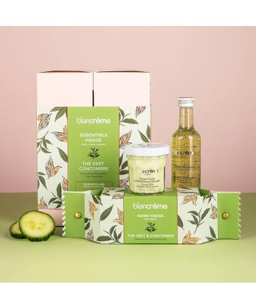 Blancr me - Gift Box 3 Face Care Green Tea Cucumber: Micellar Jelly Face Exfoliator Face Mask up to 98% ingredients of natural origin - Made in France - Buy Online on GoSupps.com