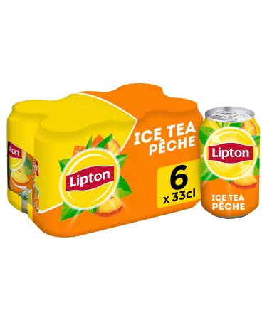 Lipton Ice Tea P che Pack de 6 Canettes de 33 cl