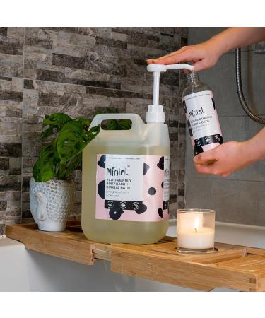 Miniml All Natural Body Wash and Bubble Bath - 5L Refill Moisturising Pink Grapefruit and Aloe Vera Sensitive Skin Eco Shower Gel Bath Soak - Vegan Friendly Hand Face & Body High Foam Scrub Pink Grapefruit & Aloe Vera - Buy Online on GoSupps.com