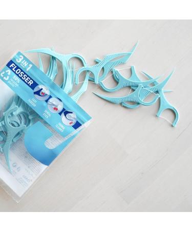 Jordan Dental Floss with Holder & Tongue Cleaner - Blue/White 36 Pieces | International Shipping - Buy Online on GoSupps.com