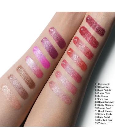 OULAC Pink Metallic Shine Lipstick - Baby Pink Glitter, Long-Lasting & Hydrating Vegan Lip Color - Cosmopolis (01) - Buy Online on GoSupps.com