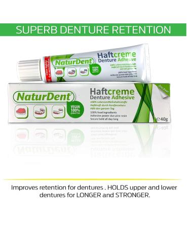 NaturDent Denture Adhesive Cream - Strong Hold, Zinc and Paraben-Free with Cleaner Tablets - 48 pcs - Buy Online on GoSupps.com