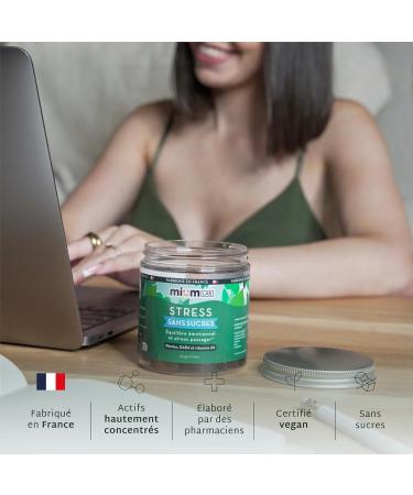 Mium Lab Anti-Stress Reduces Physical and Mental Fatigue - Nervous Balance - GABA + Adaptogenic Plants (Hawthorn & Rhodiola) + Vitamin B6 - Apple Flavor - 21 Day Care - Made in France - Buy Online on GoSupps.com