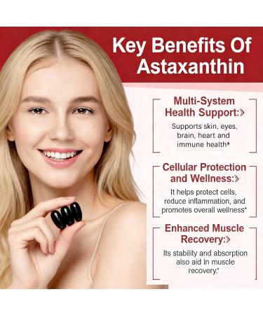 Umizze Astaxanthin 12mg Supplement Fresh Microalgae Source Non-GMO & No Gluten 12mg -120 Softgels - Buy Online on GoSupps.com