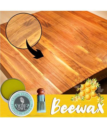 Furniture Ointment for Leather | Furniture Salve & Wild Boar Brush | Leather Restorer & Repair | Wood Polishing Wax for Chairs Tables & Sofas - Buy Online on GoSupps.com