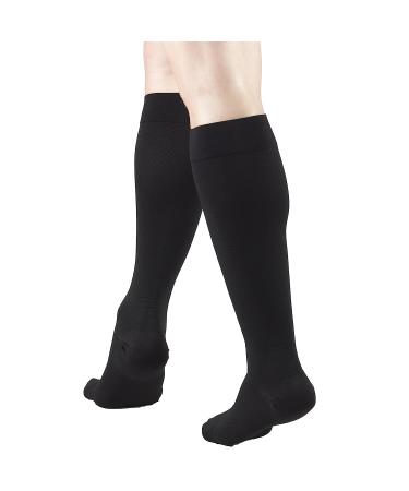 Truform 20-30 mmHg Compression Stockings Short Length, Black, Large - 1 Pair - Buy Online on GoSupps.com