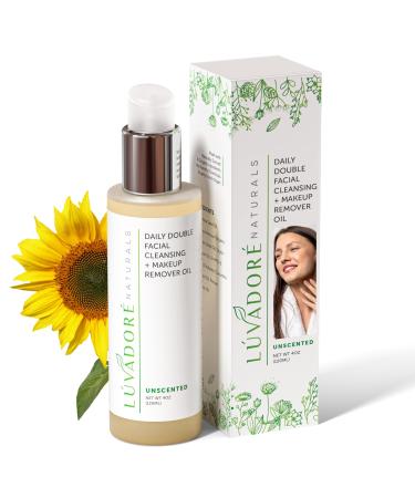 Daily Double Face Wash and Makeup Remover 2-in-1 Oil Face Cleanser Hydrating Facial Cleanser with Grapeseed Oil Avocado Rice Removes Makeup Impurities for Smooth Skin Facial Cleanser + Makeup Remover Oil