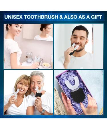 Romooa Ultrasonic Electric Toothbrush with 3 Brush Heads | Rechargeable & Waterproof for Adults | U-Shaped Design for 360 Degree Cleaning - Buy Online on GoSupps.com