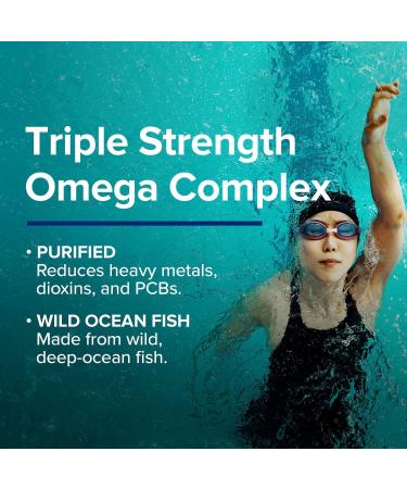 GNC Triple Strength Omega Complex Omega 3 6 9 Supplement 1725mg Lemon Flavor Supports Heart Brain Skin Eye and Joint Health 90 Softgels - Buy Online on GoSupps.com