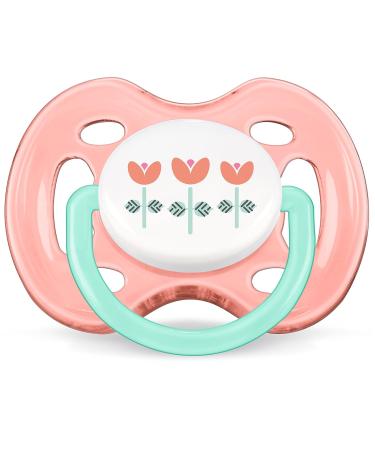 Philips AVENT SCF172/02 Pacifier Freeflow for Girls (0-6 Months) - Multi-Coloured Floral Design | International Shipping Available - Buy Online on GoSupps.com