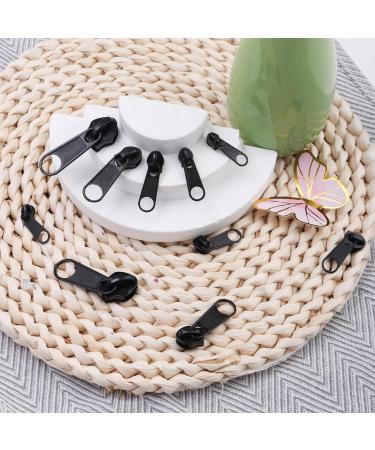 Caybats Zipper Repair Set - 10 Universal Zipper Grippers 5 Sizes Durable & Easy to Use for Jackets Coats & Suitcases - Black - Buy Online on GoSupps.com