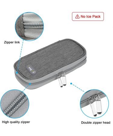 YOUSHARES Insulin Cooler Bag - Best Diabetic Storage for Safe Cold Supplies | Gray - Ideal for International Shipping - Buy Online on GoSupps.com