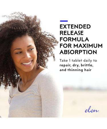 Elon Matrix 5000 Hair & Nail Vitamins - Biotin 5000mcg for Hair Growth - 60 Day Supply Promotes Healthy Hair & Nails Suitable for All Hair Types - Buy Online on GoSupps.com