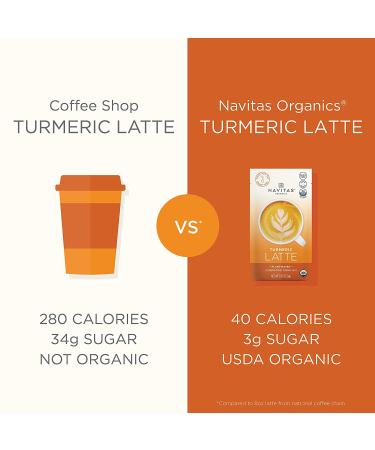 Navitas Organics Turmeric Latte Powder | Organic, Non-GMO, Dairy-Free | 10 Single Servings (3.1 oz) - Buy Online on GoSupps.com