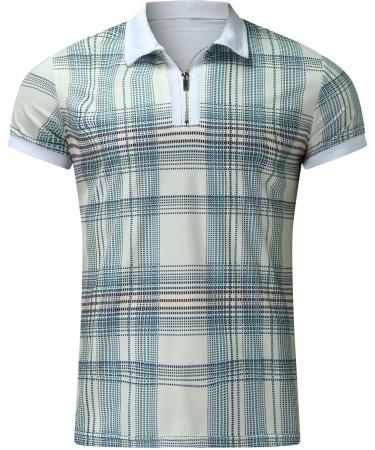 Collar Stripe Sleeve Men's Blouse Polos Shirt Splice Casual Zipper Turn Down Men's Blouse Floral Long Sleeve Dress Shirt Men Crewneck Plus Size Sweatshirts Shirts 3XL Blue - Buy Online on GoSupps.com