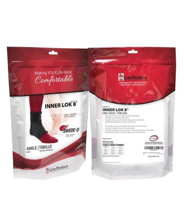 Swede-O Inner Lok 8 Ankle Brace - Black | Support & Stability for Small Sizes - Shop Internationally - Buy Online on GoSupps.com