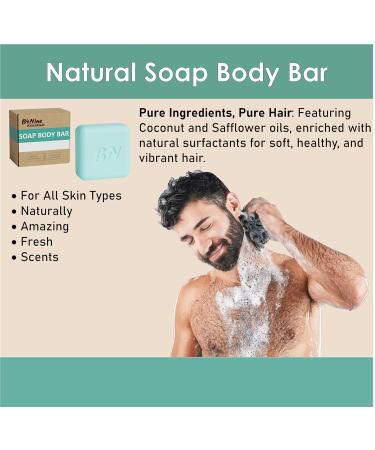 B4Nine Natural Soap Bar - Deep Cleansing & Hydration - Coconut Oil & Cocoa Butter - Oceanic Breeze - Perfect for All Skin Types - 4.5 oz - Buy Online on GoSupps.com