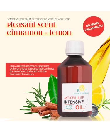Natural Weight Loss Fat Burner Anti Cellulite Oil with Lemon, Rosemary, Cinnamon, Basil & Juniper Berry - 250ml - Buy Online on GoSupps.com