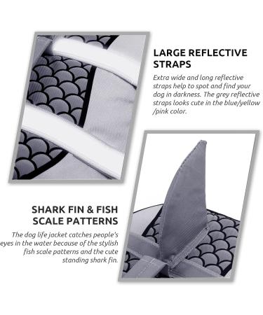 Cit toile Dog Swimming Vest with Handle & Reflective Safety - Life Jacket for Small Medium & Large Dogs - Gray L/XL - Protect Your Pet in Water - Buy Online on GoSupps.com