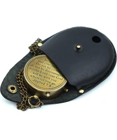 Brass Compass with Joshua 1:9 Confirmation - Christian Gifts for Women, Teens, Moms, Grandmas - Graduation, Easter, Birthday - Inspirational Bible Verse Included - Buy Online on GoSupps.com