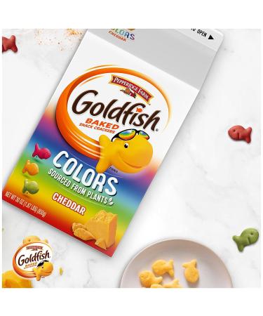 Goldfish Colors Cheddar Cheese Crackers - 30 Oz Carton | Baked Snack Crackers - Buy Online on GoSupps.com