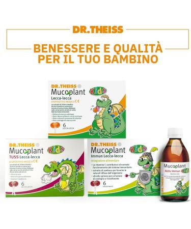 Dr. Theiss Mucoplant - 6 x 60g Children's Soothers - Chupa Chupa for Sore Throat Relief and Protects the Mouth Mucosa with Altea Vitamin C and Sage - Buy Online on GoSupps.com