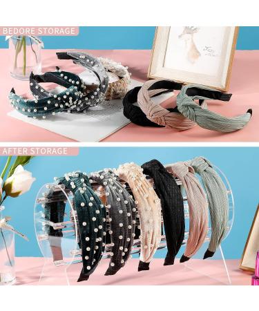 LOVNFC Headband Holder  Headband Organizer Acrylic Clear Hairband Hair Hoop Display Stand with 2 Thin Headbands for Girls Women clear-hollow-5sticks - Buy Online on GoSupps.com