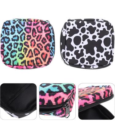 Milist Leopard Print Menstruation Pad Bag - 2-Piece Mini Storage Organizer for Travel & Home - Buy Online on GoSupps.com