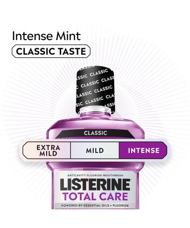 Listerine Total Care Intense Anticavity Fluoride Mouthwash 6 Benefits in 1 Oral Rinse Helps Kill 99% of Bad Breath Germs Prevents Cavities Provides 360 Clean* ADA-Accepted Intense Mint 250 mL 8.5 Fl Oz (Pack of 1) - Buy Online on GoSupps.com