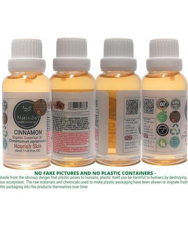 Nativilis Cinnamon Organic Essential Oil 30 ml (Cinnamomum zeylanicum) - Antibacterial antifungal and antioxidant - Copaiba Properties - Buy Online on GoSupps.com