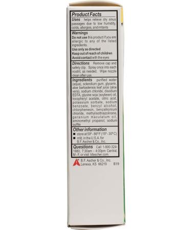 AYR Saline Nasal Gel No-drip Sinus Spray with Soothing Aloe Vera 0.75 Fl Oz Spray Bottle (Pack of 2) 0.75 Fl Oz (Pack of 2) - Buy Online on GoSupps.com