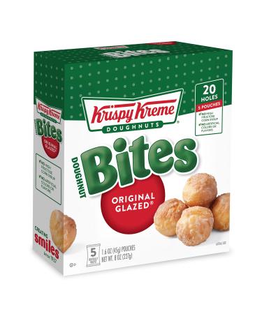 Krispy Kreme Doughnut Bites (Original Glazed, 8oz) Original Glazed 1.6 Ounce (Pack of 5)