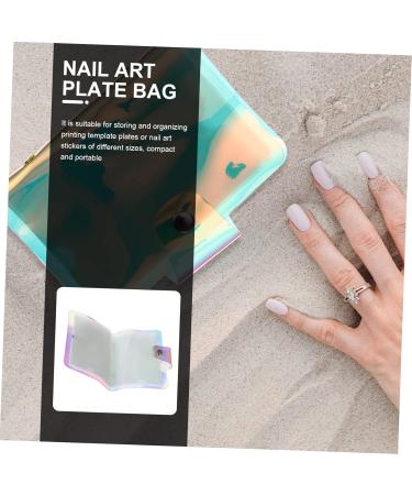 Nail Stencil Card Holder The Pet Steel Plate Hot Stamping Bag 14.5x10.5cm As Shown 1 - Buy Online on GoSupps.com