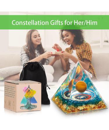 HuiJuKeJi Healing Crystals Cancers Orgonit Pyramid Constellation Gifts - 12 Companion Birthstone & Tiger Eye Stone Crystal Pyramid for Astrology Energy Healing Reiki Chakra Stone 6cm -Cancers - Buy Online on GoSupps.com