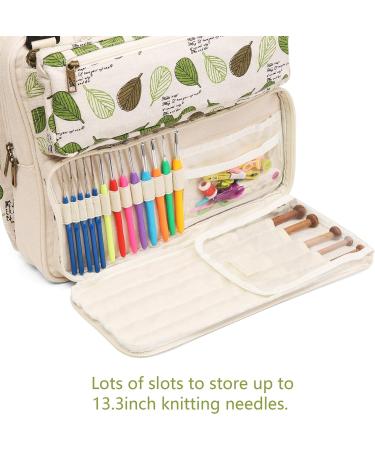 Lavievert Knitting Tote Bag - Yarn Storage for Projects, Needles, Hooks & Accessories - Buy Online on GoSupps.com