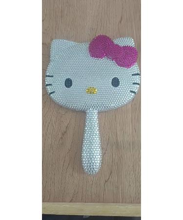 Vnsport Hello Kitty Bling Bling Compact Mirror with Handmade Crystals - Light Pink Bow Design | Sparkly Handheld Makeup Mirror - Buy Online on GoSupps.com