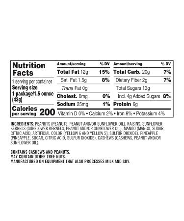 Kar's Nuts Unsalted Mango Pineapple Trail Mix - 72 Pack (1.5 oz) | Healthy Snacks - Buy Online on GoSupps.com