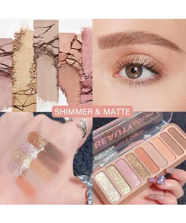 Nude Eyeshadow Palette - 9 Ultra-Blendable Matte & Shimmer Shades | Waterproof Long-Lasting Makeup with Brushes | Perfect for Women & Girls - Buy Online on GoSupps.com