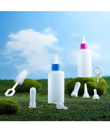 Tondiamo 16-Piece Pet Feeding Bottle Kit | Kitten Milk Replacer & Puppy Feeder Set with Replacement Nipples | Nursing Supplies for Newborn Small Animals - Blue/Pink - Buy Online on GoSupps.com