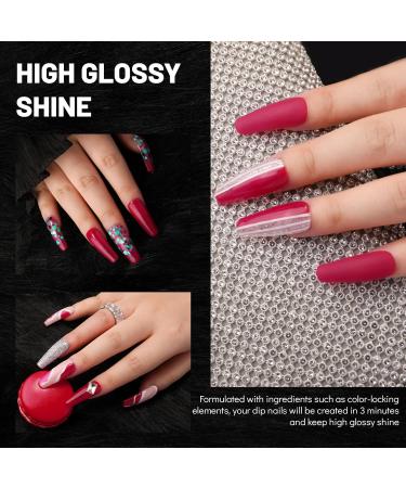 Aokitec Dip Powder 28g Classic Cherry Red Acrylic Dip Powder for Long-lasting Nail Art Strong Dip Nails Nail Powder for Nail Starter & Professional Home DIY Salon Use Quick Air Dry 03-Classic Cherry Red - Buy Online on GoSupps.com