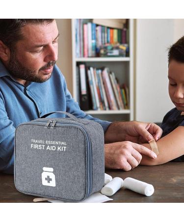He Zu Waterproof Medication Bag with Handle - Travel Pill Organizer & Makeup Bag for Camping Hiking & Outdoor Use - Portable Gray Essentials - Buy Online on GoSupps.com