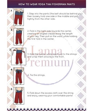 LannaPremium Thai Fisherman Pants 2 Tone - Unisex Cotton Yoga and Martial Arts Pants in Red Black - Buy Online on GoSupps.com