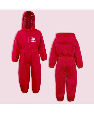 Metzuyan Unisex Waterproof Puddle Rainsuit | 18-24 Months | Red - Buy Online on GoSupps.com