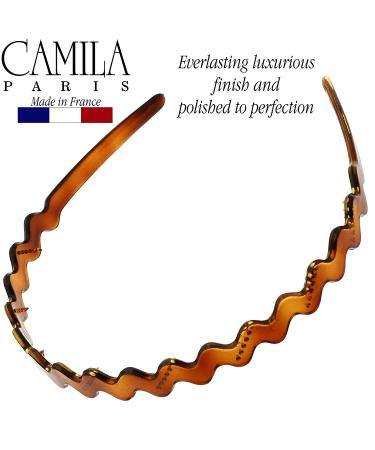 Camila Paris MP313 French Headband for Women - Tortoise Shell - Strong Hold Grip - Lightweight and Flexible - Non-Slip Durable Styling Band - Made in France - Buy Online on GoSupps.com