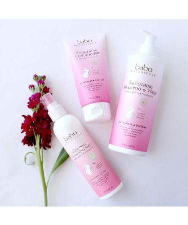 Babo Botanicals Smoothing Detangling Spray - Natural Berry & Primrose Oil for All Hair Types - 8 oz - Buy Online on GoSupps.com
