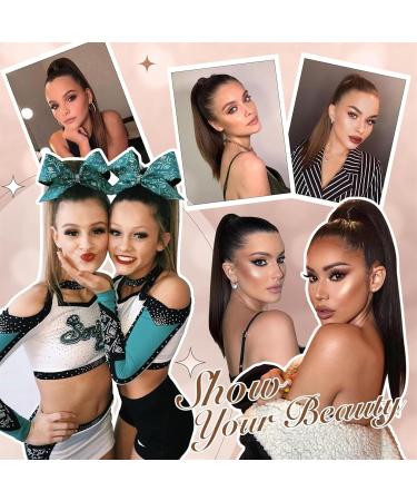 Ponytail Extensions 12 inch Straight Ponytail Extension Natural Long Ponytails Wrap Around Clip in Pony Tail Hair Piece Synthetic Hairpieces for Women(Black) 12INCHES Black - Buy Online on GoSupps.com