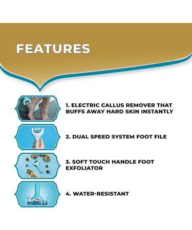 Amope Pedi Perfect Pro Wet & Dry Foot File - Rechargeable Callous Remover for Feet - Buy Online on GoSupps.com