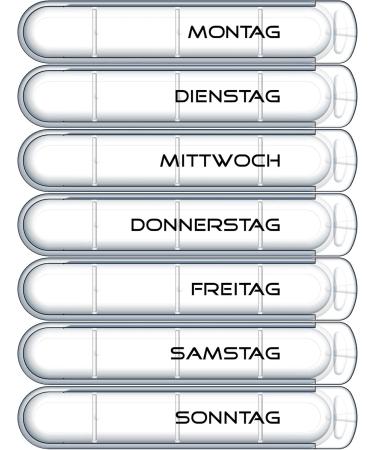 24/7 MEDICASE Danish Design Pill Box for 7 Days - Compact Dark Grey Blue Medication Organizer | Ideal for Small Dosages - International Shipping Available - Buy Online on GoSupps.com