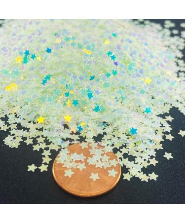 Glow in The Dark Star Shape Glitter | Phosphorescent Cosmetic Glitter for Tumblers & Art (1oz) - Buy Internationally - Buy Online on GoSupps.com