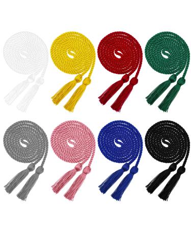 HOVEOX 8 Pieces Graduation Honor Cords Graduation Tassel Honor Cord Graduation Cords Bulk Honor Cords for Graduation Students Black, Blue, Green, Red, Yellow, White, Gray, Pink 8 - Buy Online on GoSupps.com